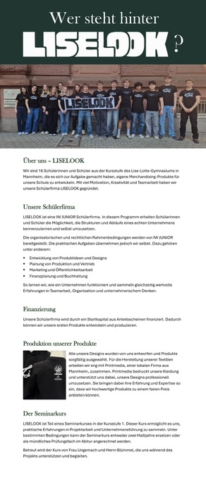 Wer steht hinter LISELOOK? Wer steht hinter LISELOOK?