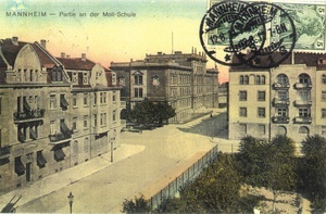 Moll-Schule auf AK 1917
